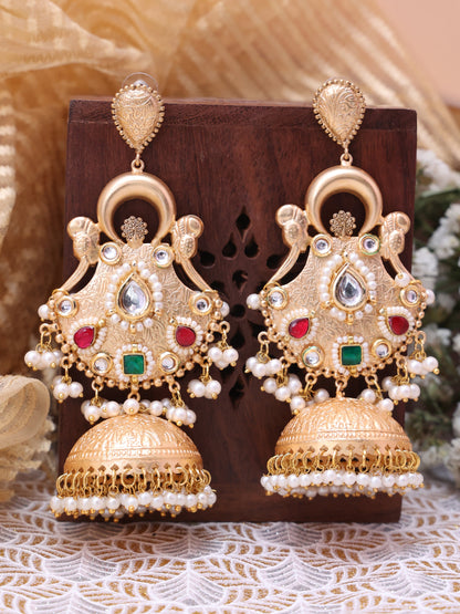 Golden Zerelda Premium Brass Jhumkis