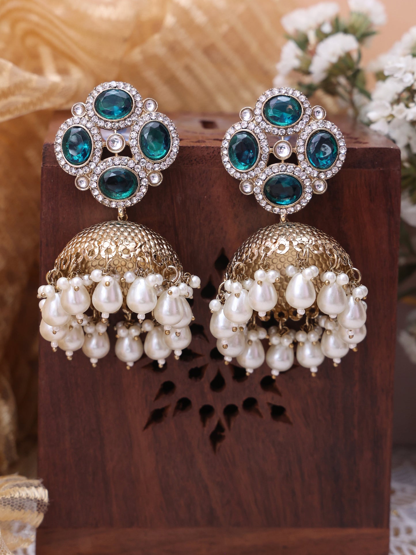 Rama Green Danavi Jhumkis