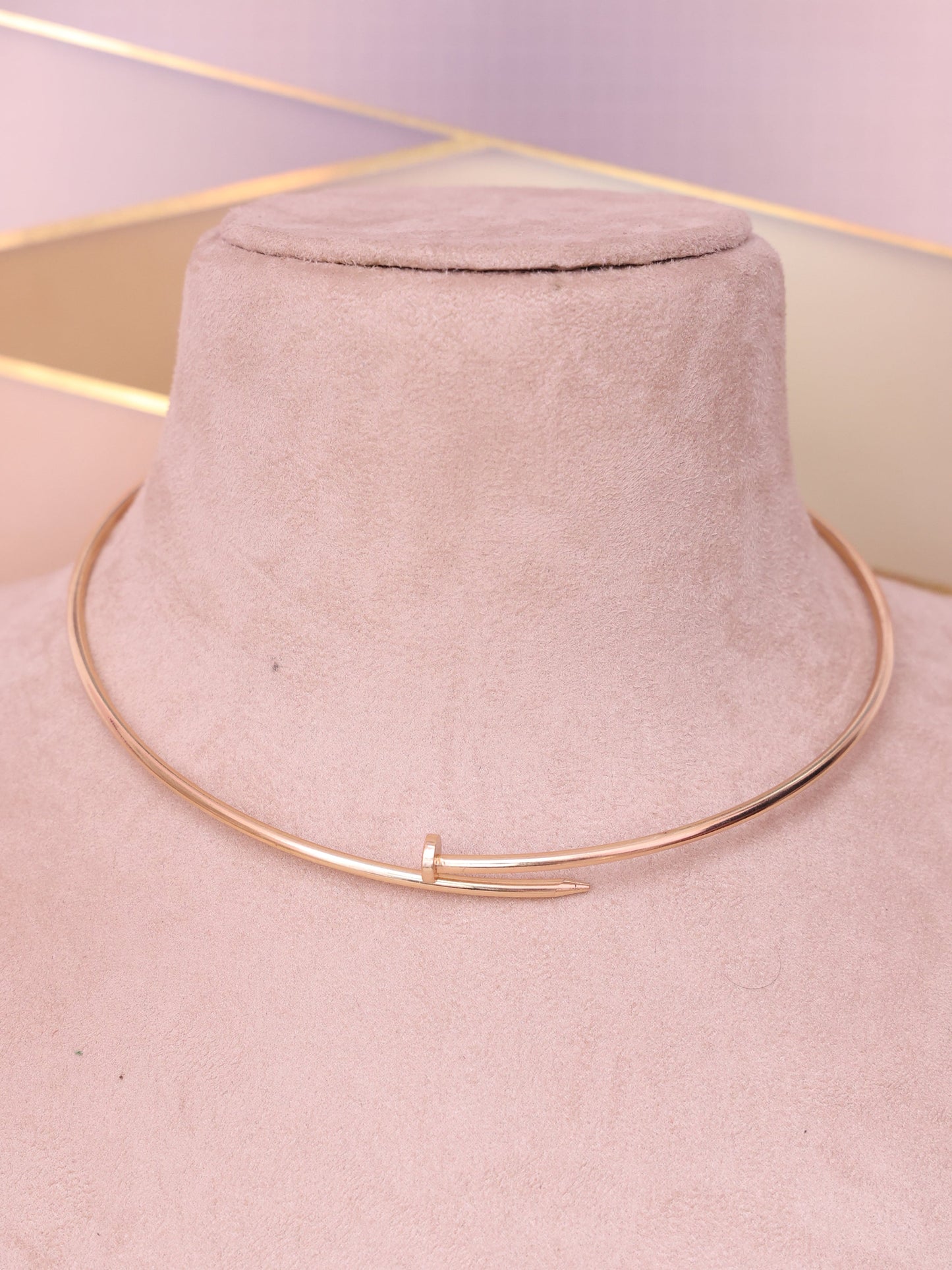 Golden Nail Hasli Necklace Set
