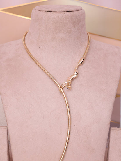 Golden Jaguar Western Necklace