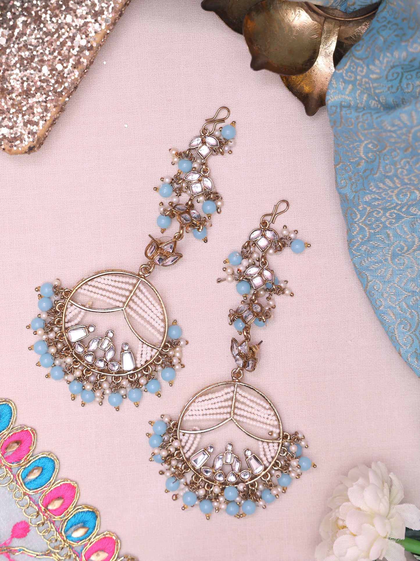 Turquoise Qadira Designer Earrings