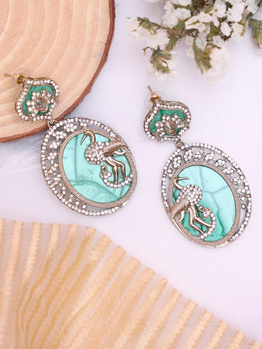 Green Tanesha Designer Earrings