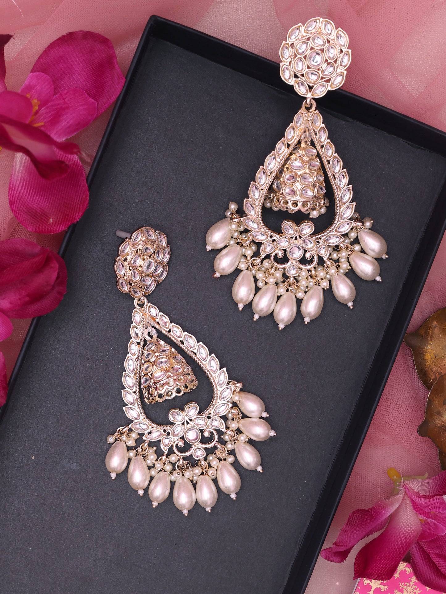 White Wafiqah Designer Earrings