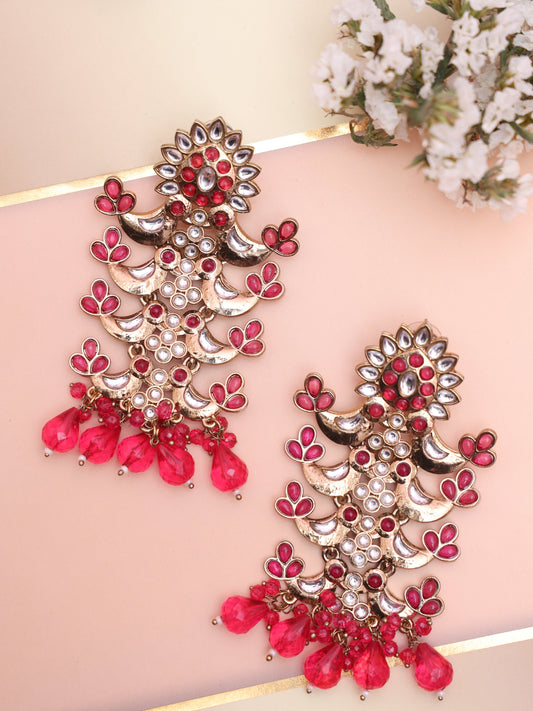 Maroon Suyasa Designer Earrings