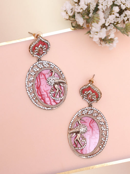 Pink Tanesha Designer Earrings