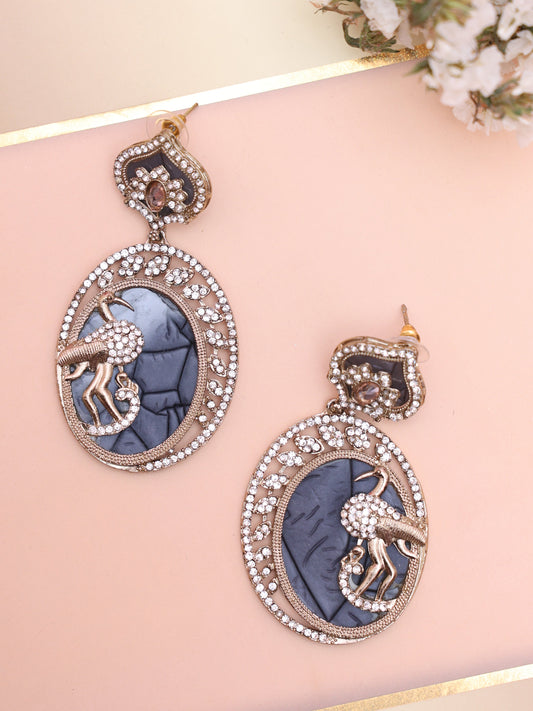 Black Tanesha Designer Earrings