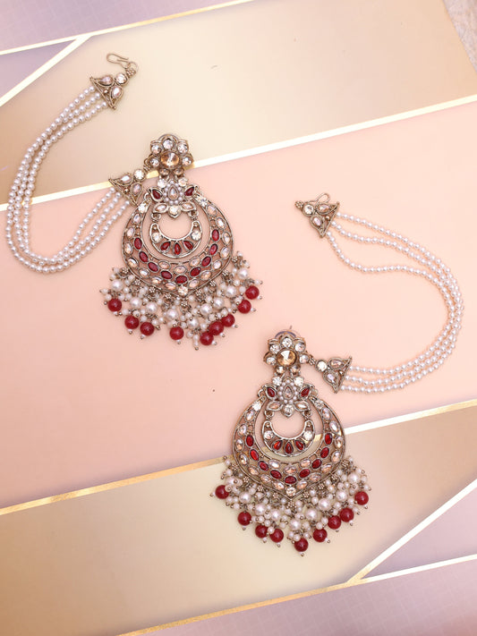Red Gandhali Sahara Earrings