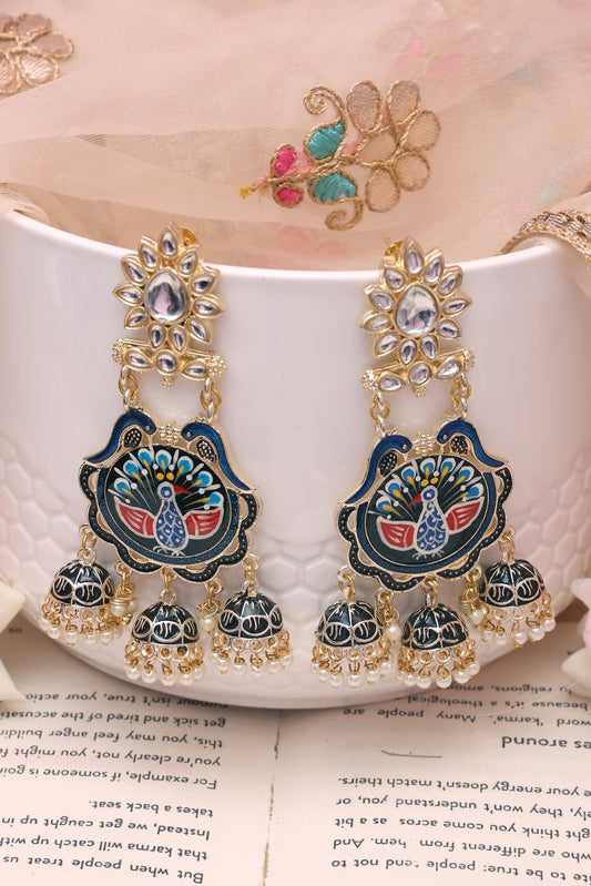 Black Aadhya Jhumkis