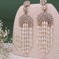 White Hamsa Designer Earrings