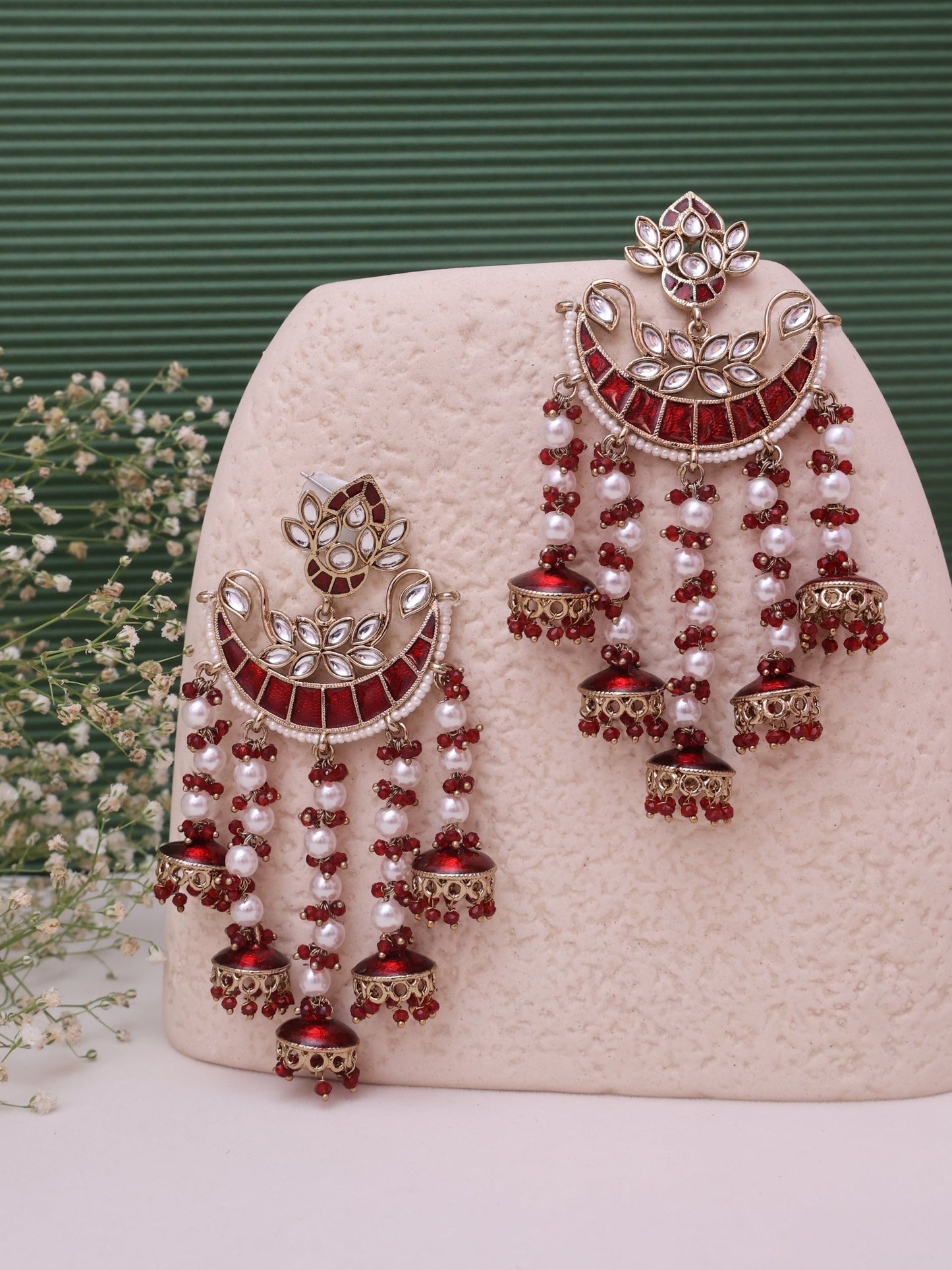 Red Renu Jhumkis