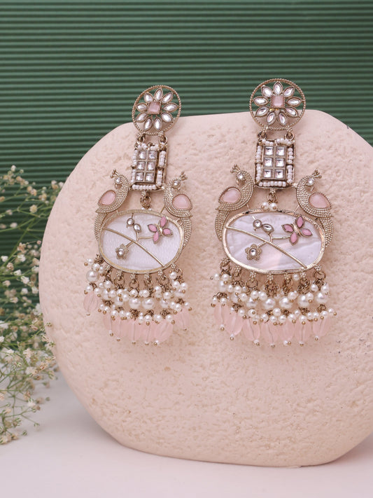 Baby Pink Sachita Designer Earrings