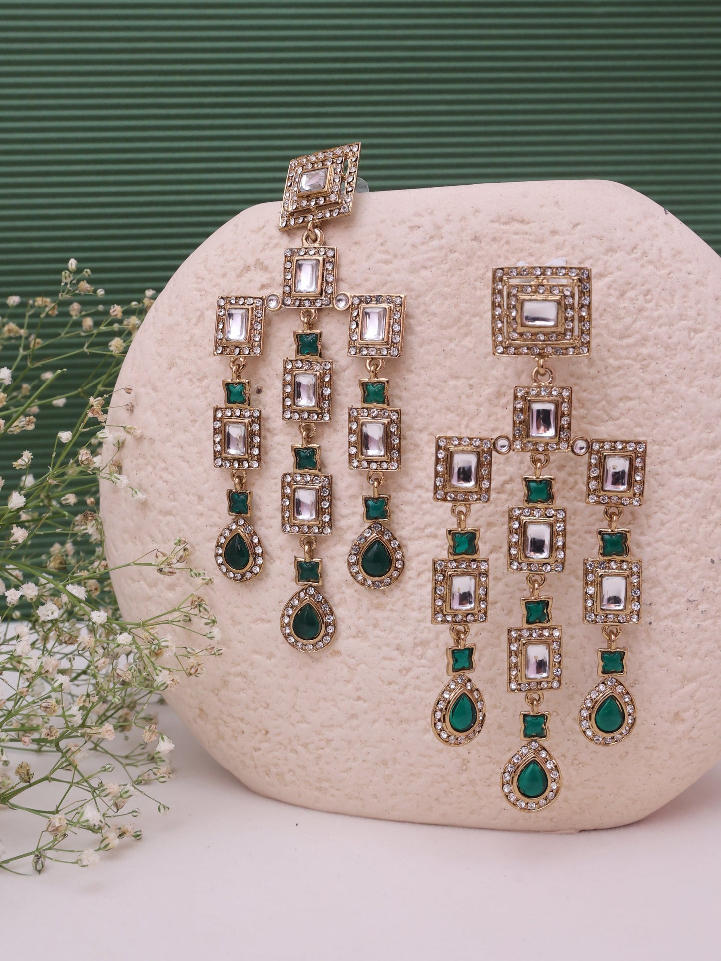 Emerald Shanika Designer Earrings