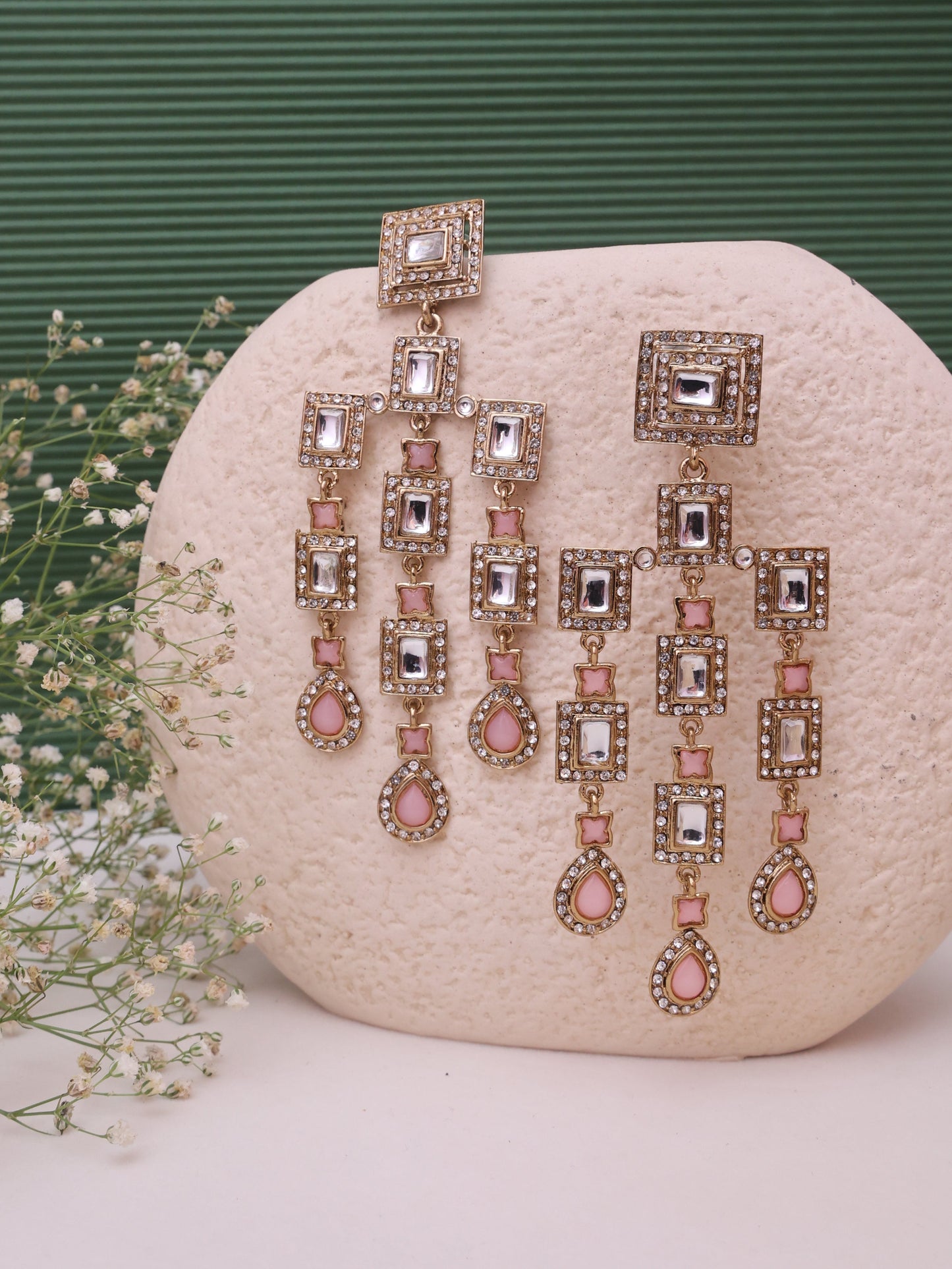 Baby Pink Shanika Designer Earrings