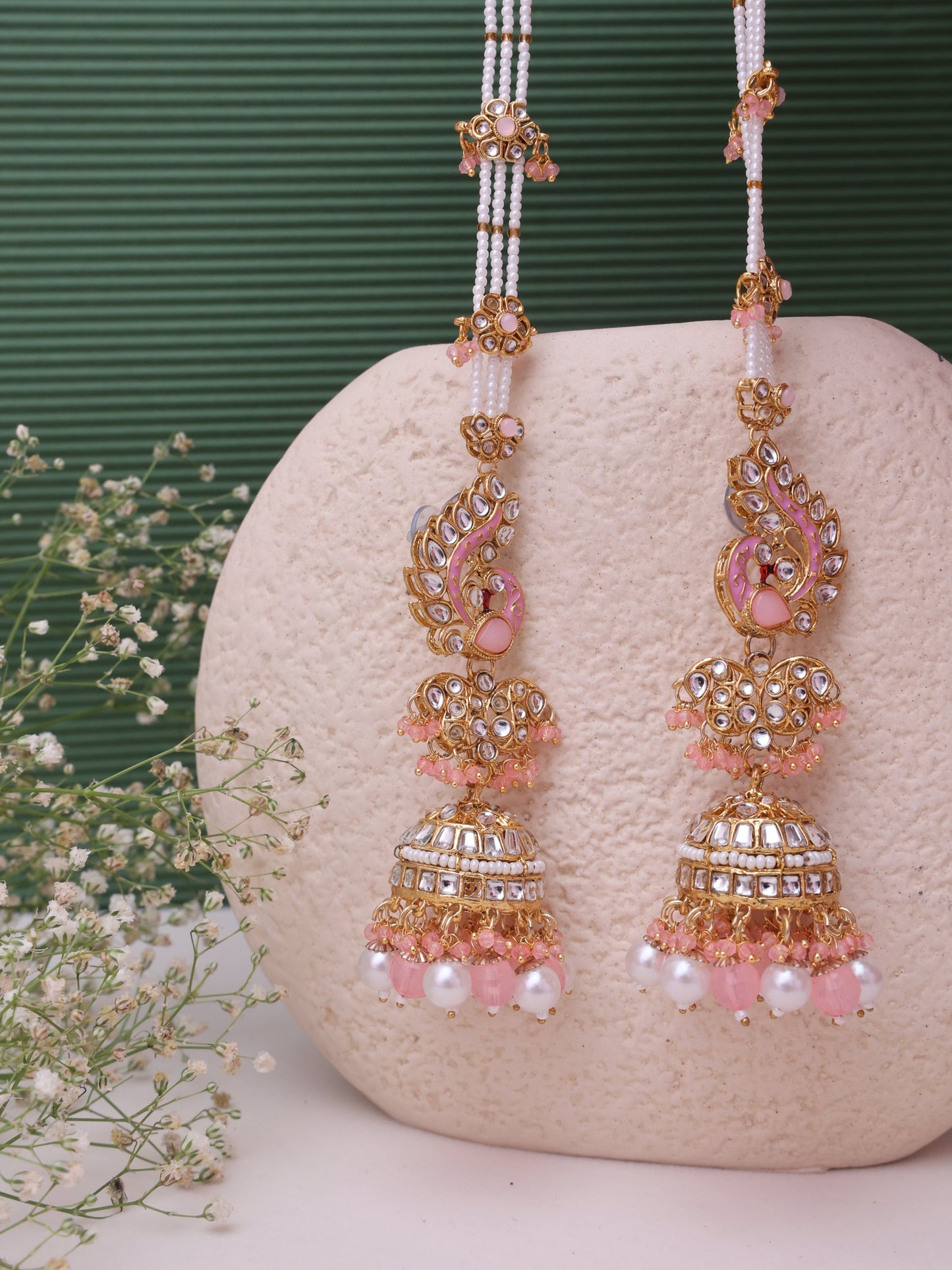 Baby Pink Tamana Sahara Jhumkis