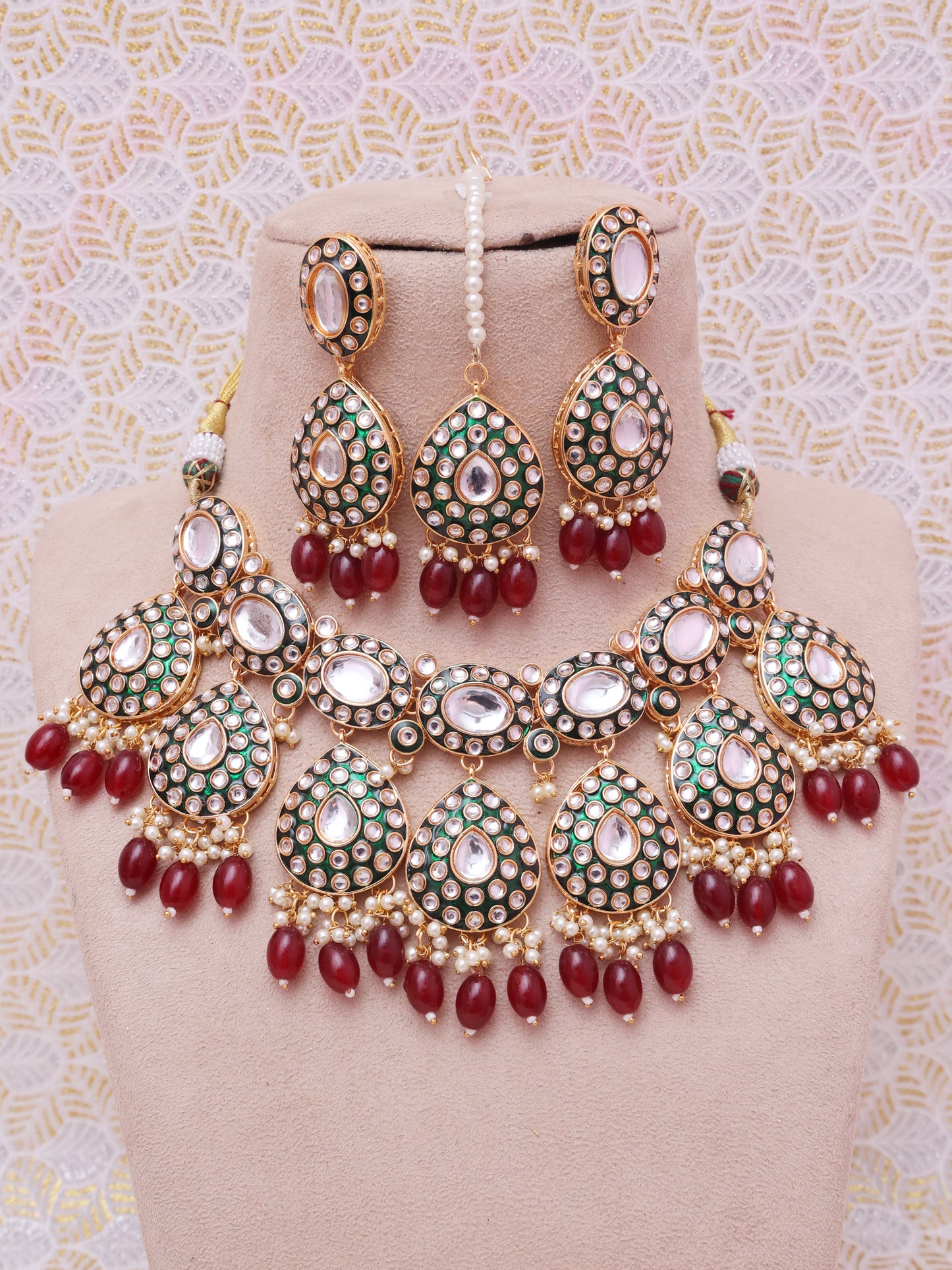 Ruby Kritika Necklace Set