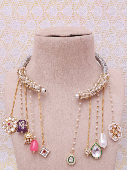 Multicolor Lishka Hasli Necklace Set