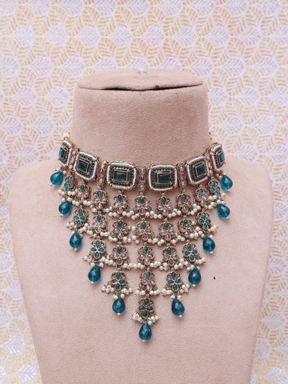 Rama Green Vaijanti Necklace Set