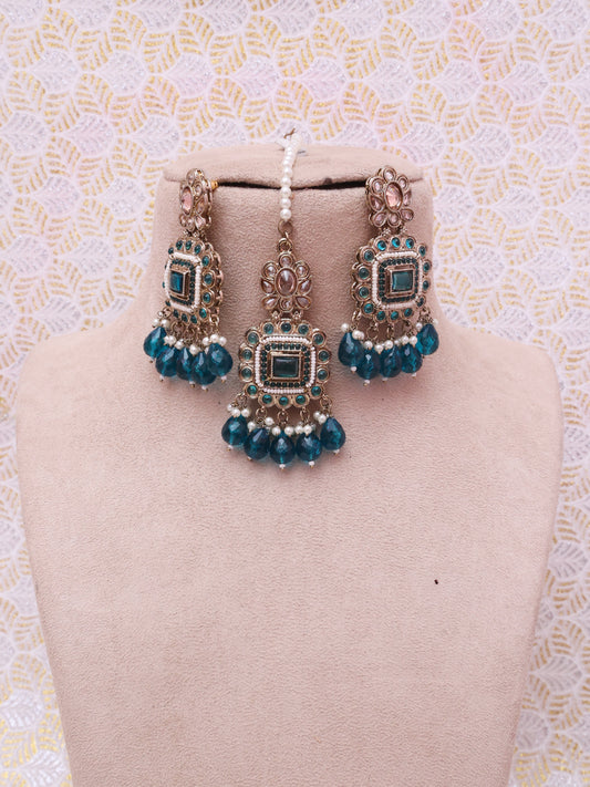 Rama Green Vaijanti Necklace Set
