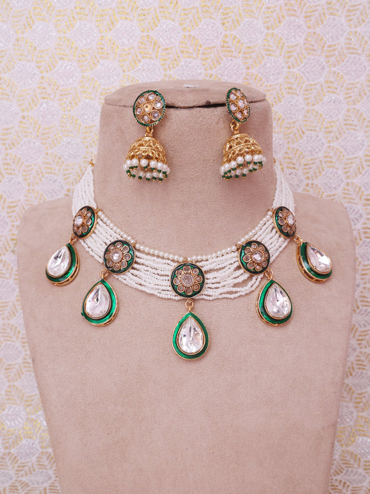 White Dalaja Necklace Set