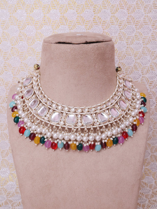 Multicolor jasmine Necklace Set