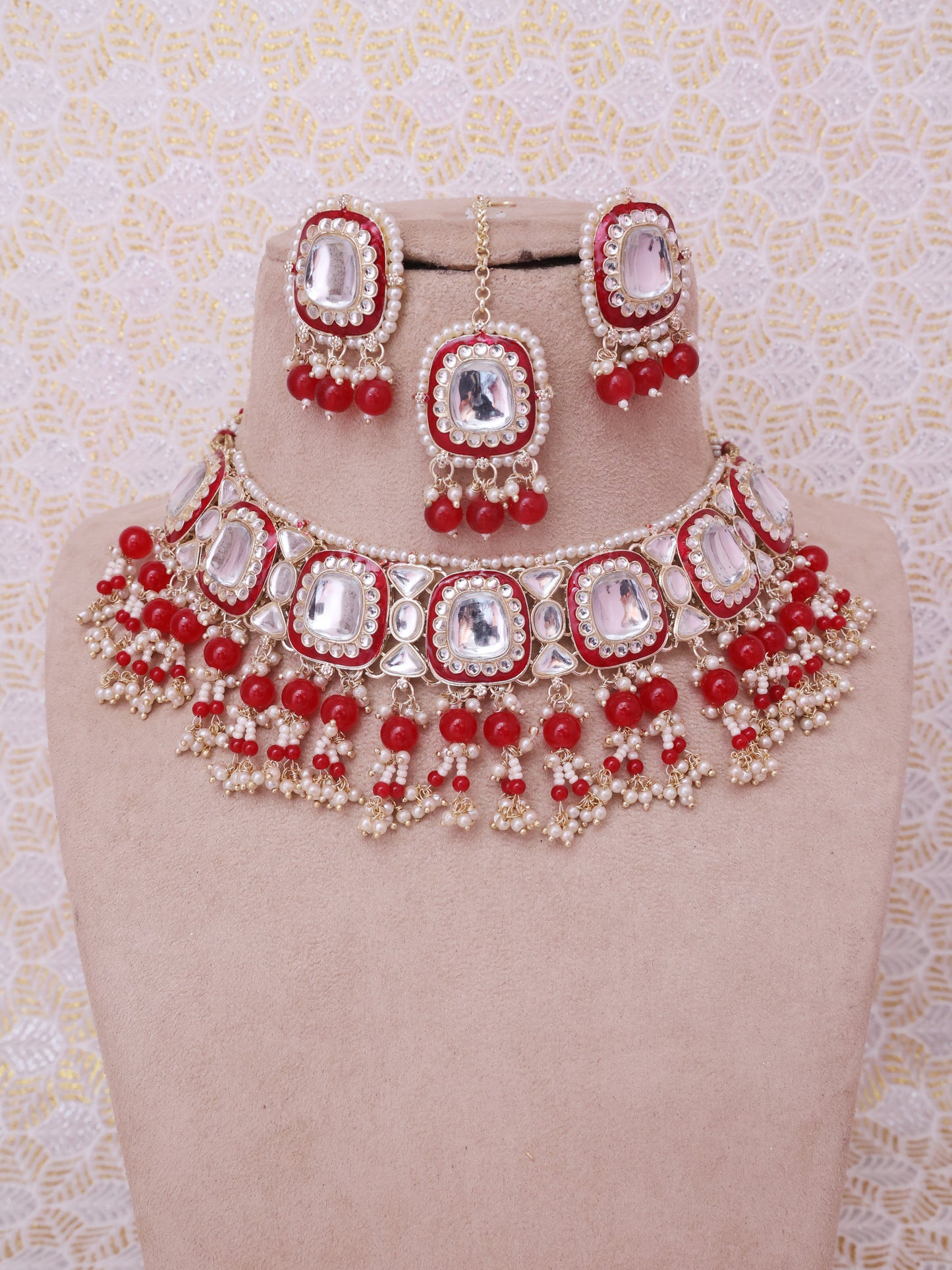 Red Rhea Necklace Set