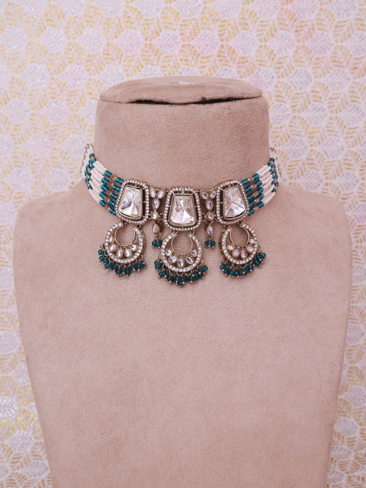Rama Green Yajnavati Necklace Set