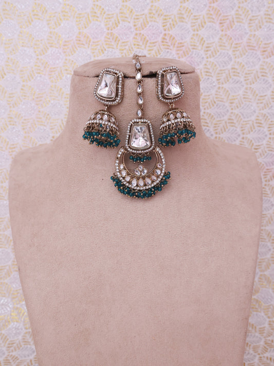 Rama Green Yajnavati Necklace Set