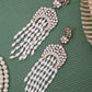 White Hamsa Designer Earrings