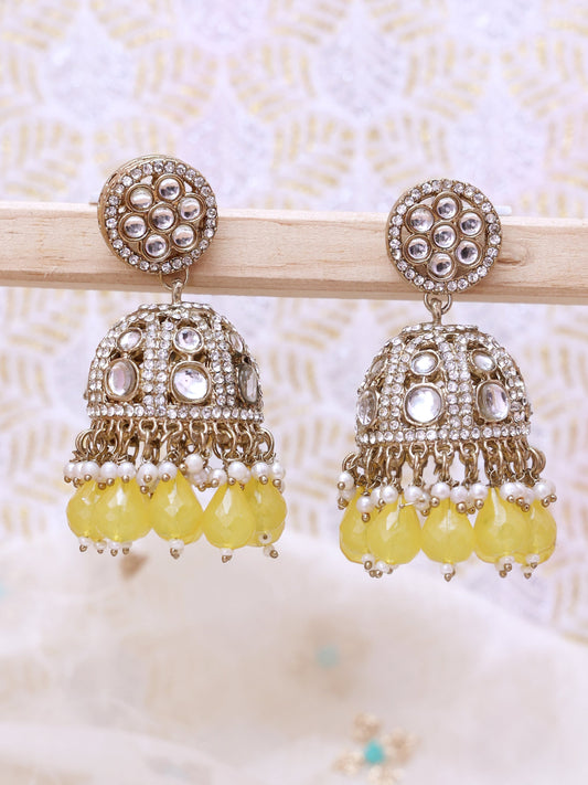 Yellow Carisma Jhumkis