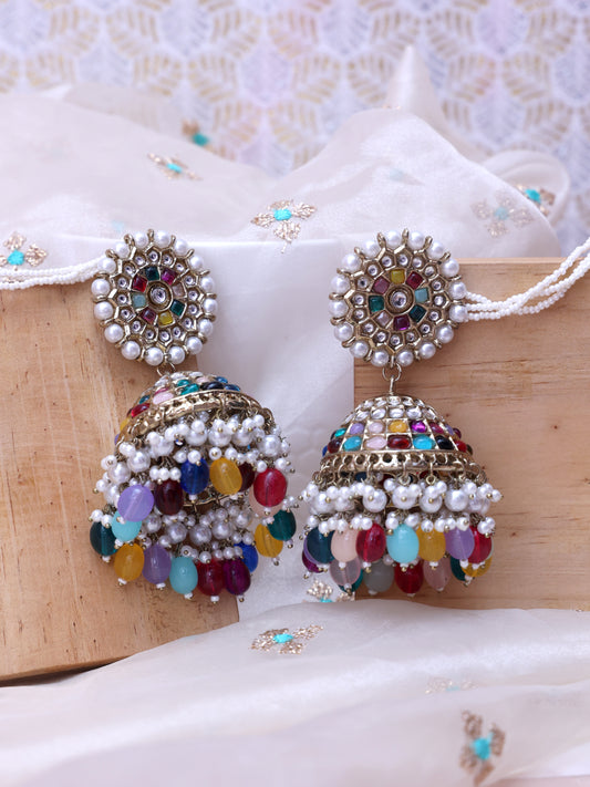 Multicolor Ishita Jhumkis