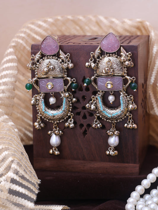 Pastel Yajushi Premium Brass Earrings