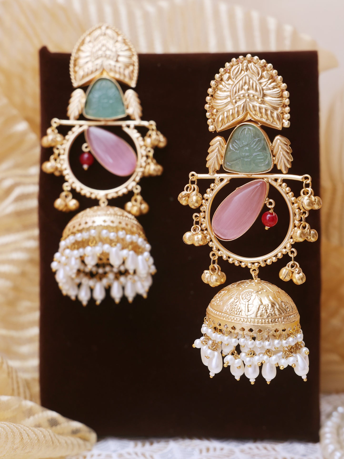 Pastel Tamalika Premium Brass Earrings