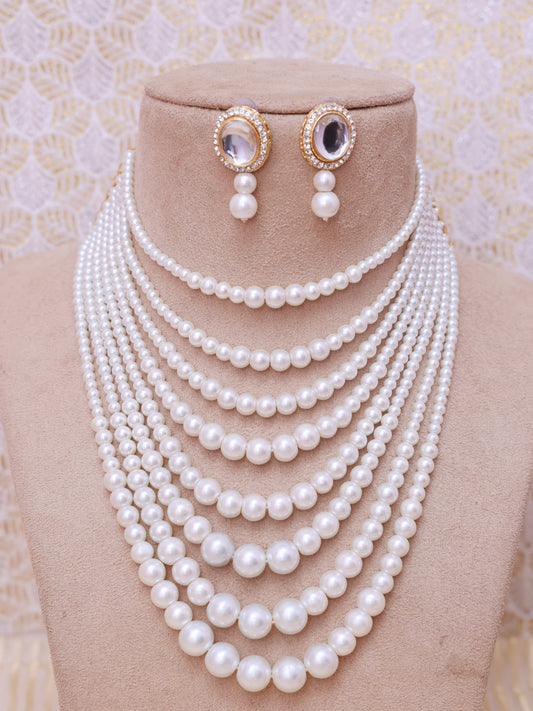 White Tamarai Pearl Necklace Set