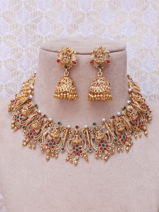 Red & Green Matilda Temple Necklace Set