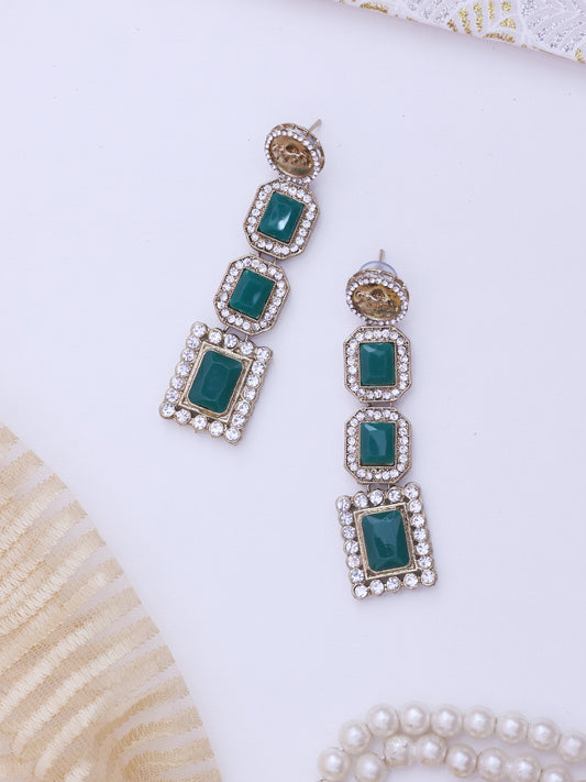 Green Nadia Designer Earrings