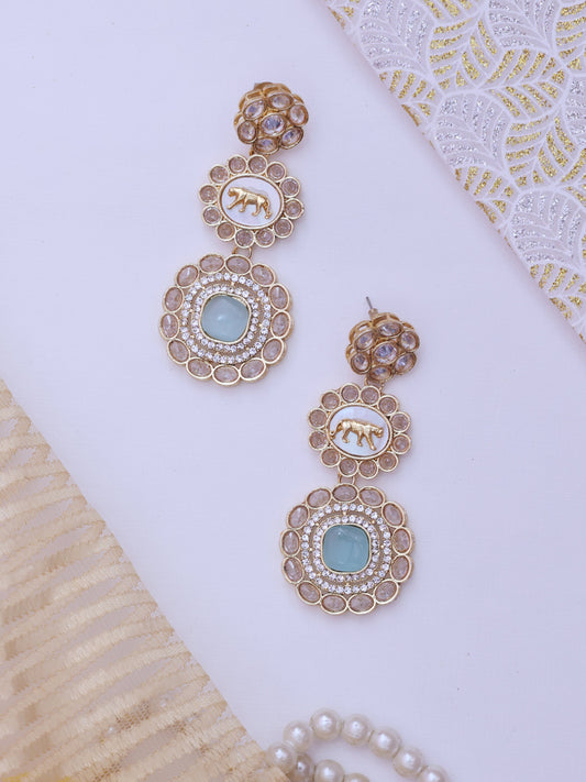 Turquoise Zyanna Designer Earrings