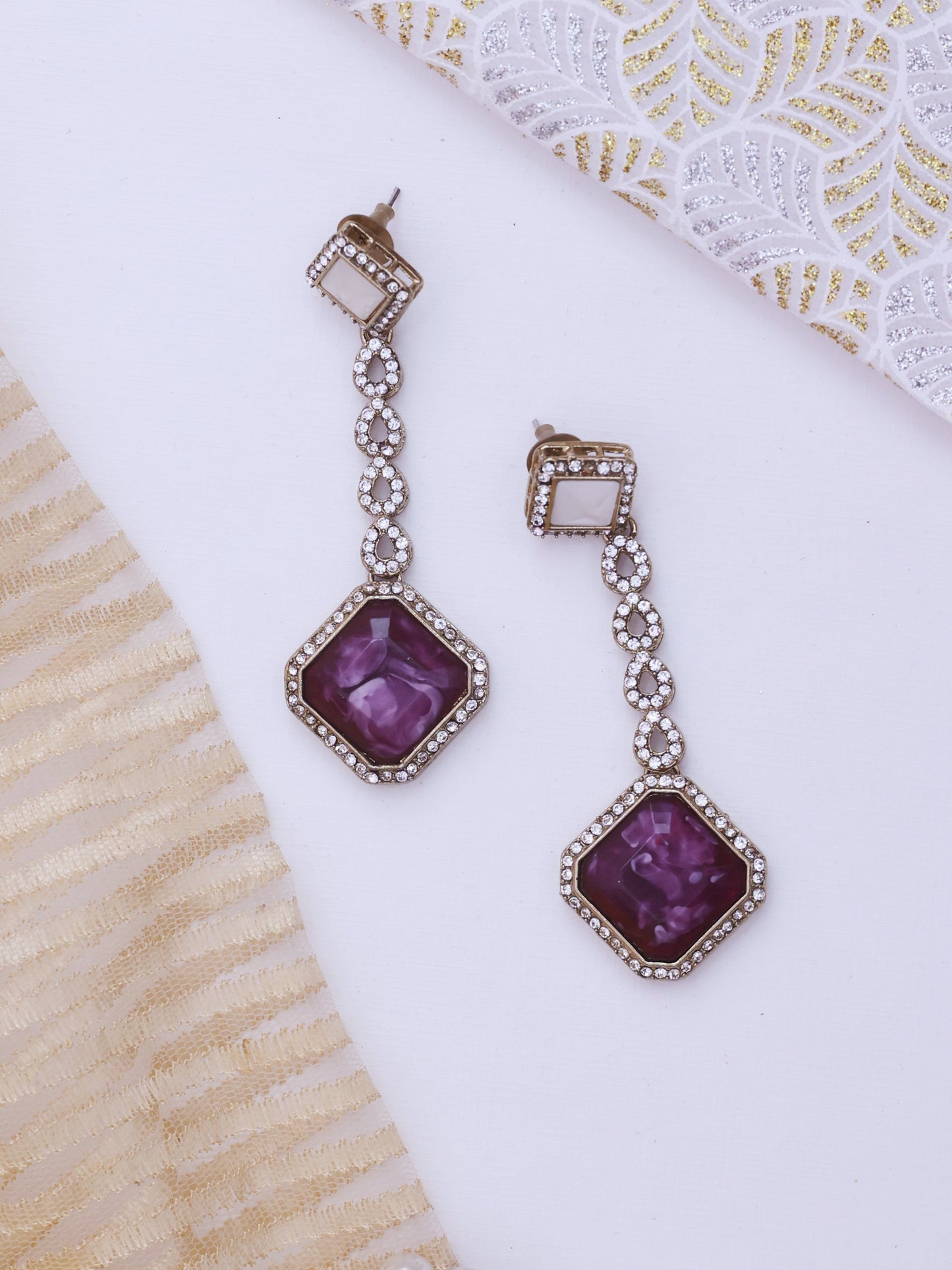 Purple Wisah Designer Earrings