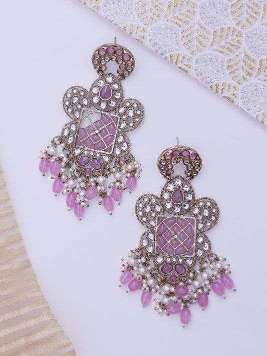 Lilac Sadajyoti Designer Earrings