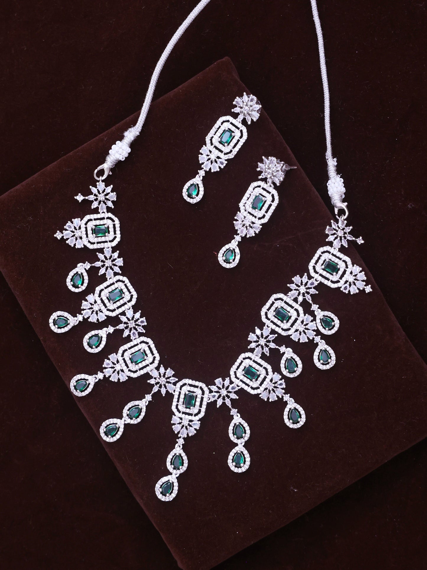 Emerald Sienna AD Necklace Set