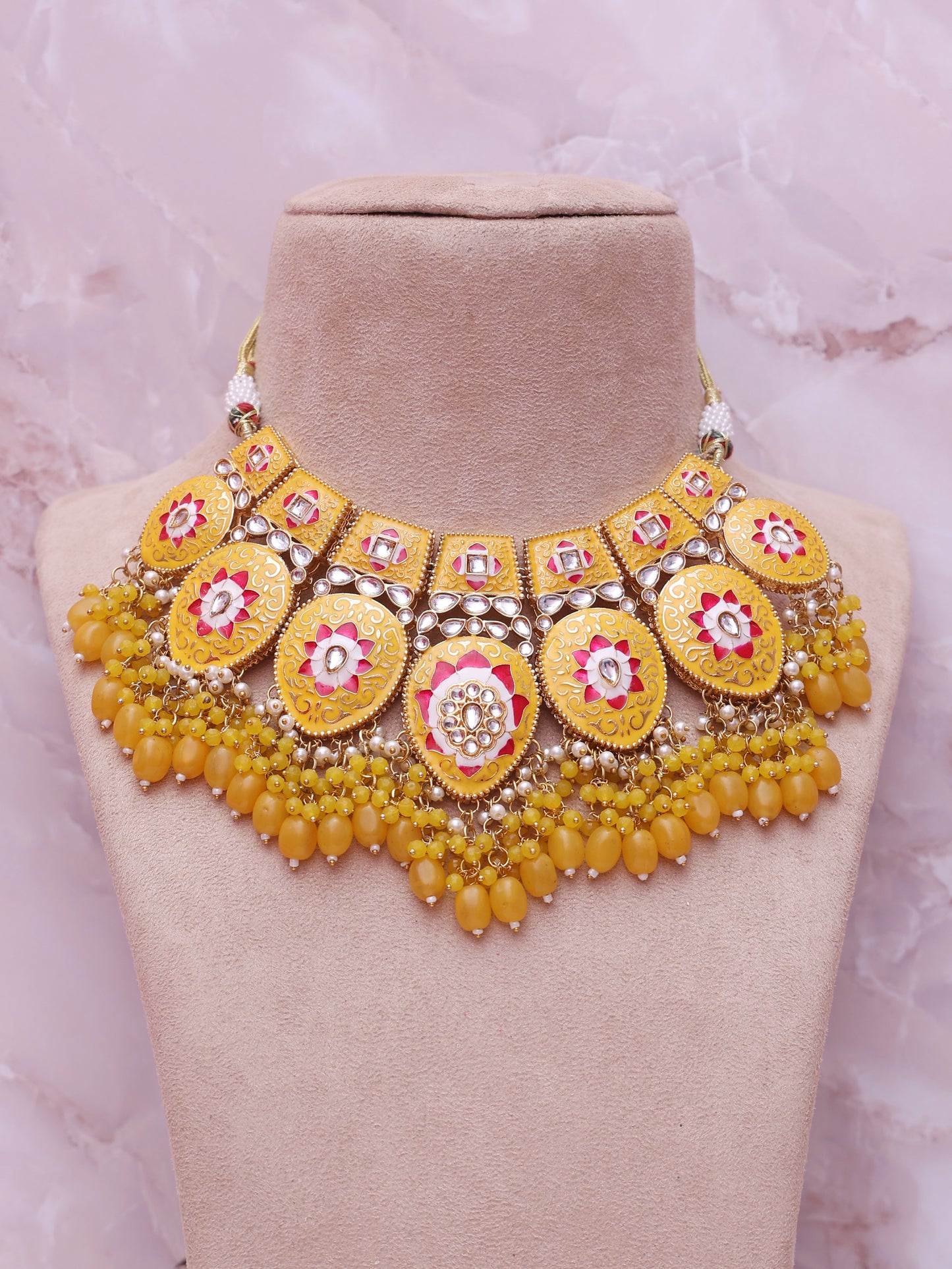 Yellow Ragini Necklace Set