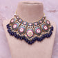 Navy Blue Ragini Necklace Set