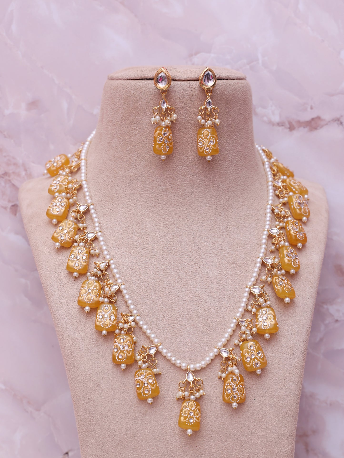 Yellow Dhriti Necklace Set