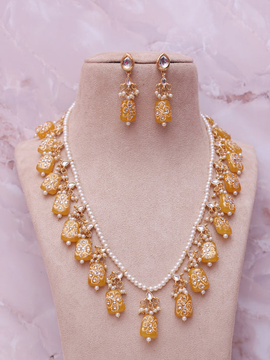 Yellow Dhriti Necklace Set