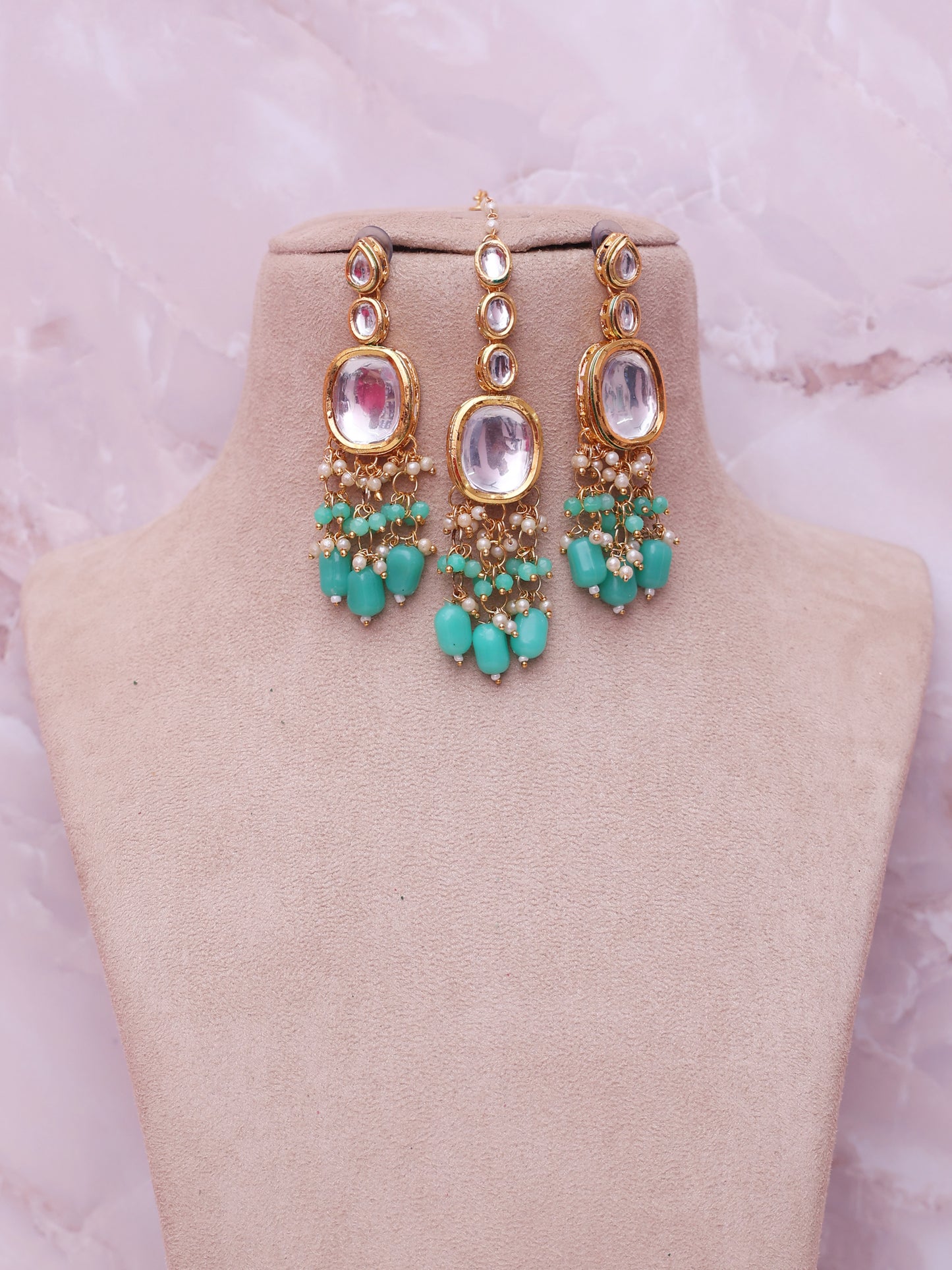 Sea Green Taanusiya Necklace Set