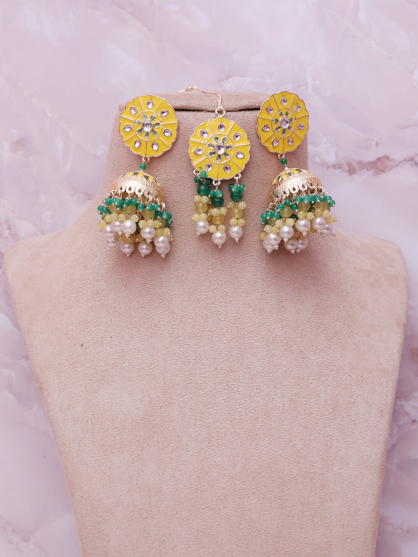 Yellow Yaamoli Necklace Set