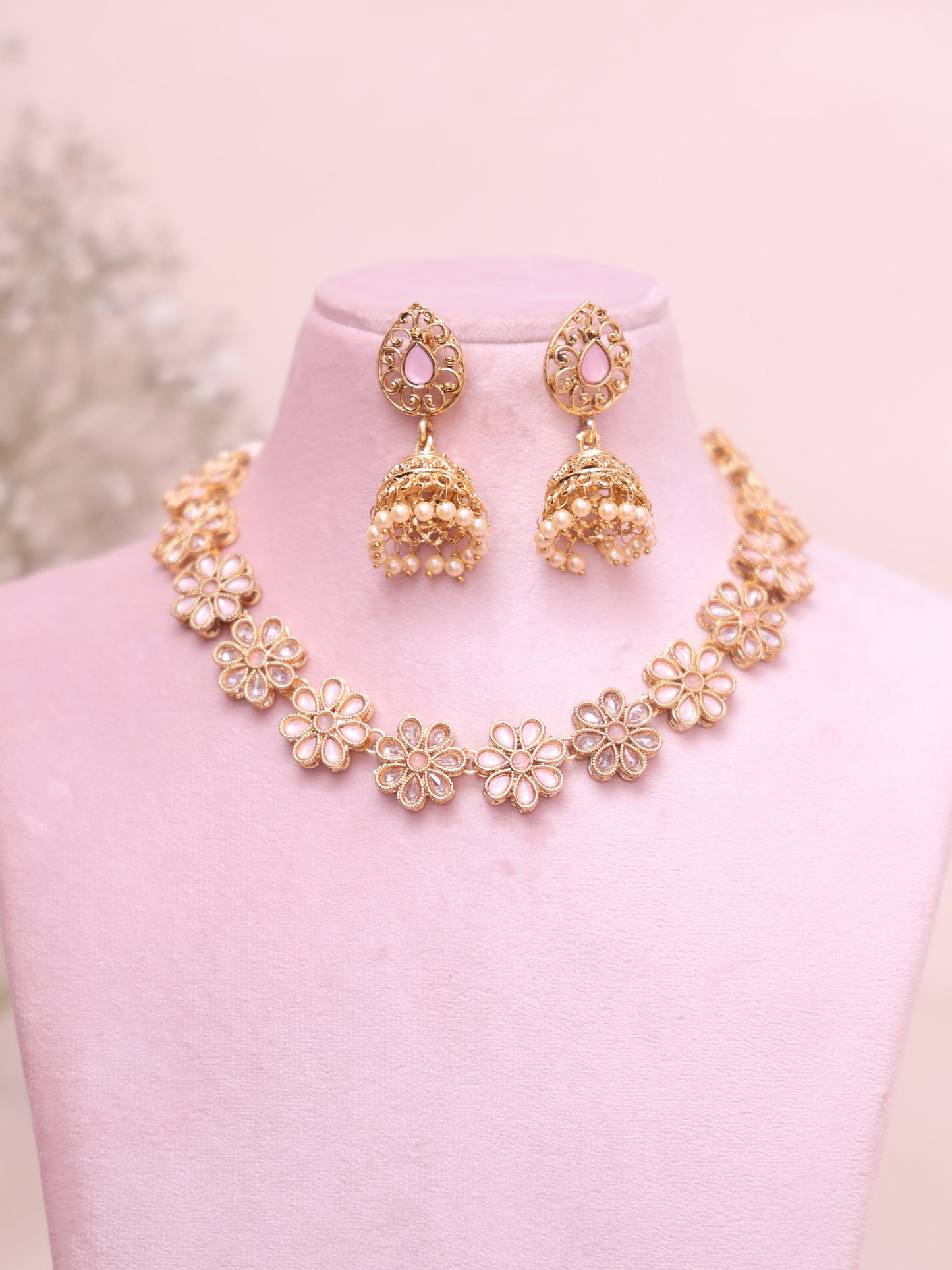 Baby Pink Dananda Necklace Set