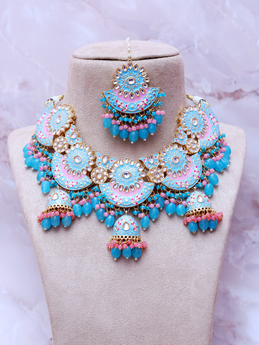 Turquoise Maanika Necklace Set