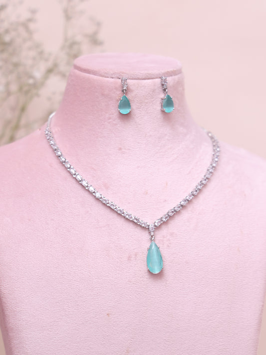 Turquoise Millie AD Necklace Set