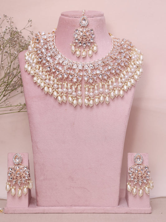 White Yambhagini Necklace Set