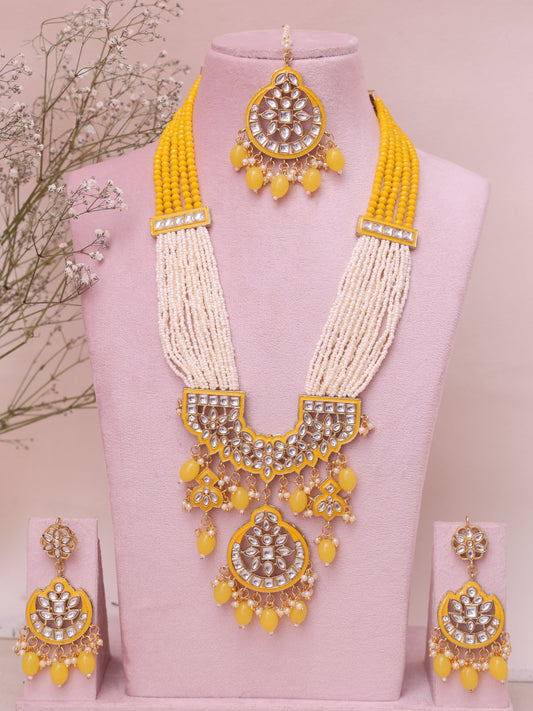 Yellow Bahumathi Necklace Set